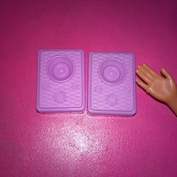 Barbie Doll purple speakers & record player music band 80s - Picture 2 of 5